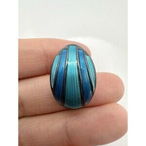 vintage Single david andersen norway Enamel sterling silver Earring